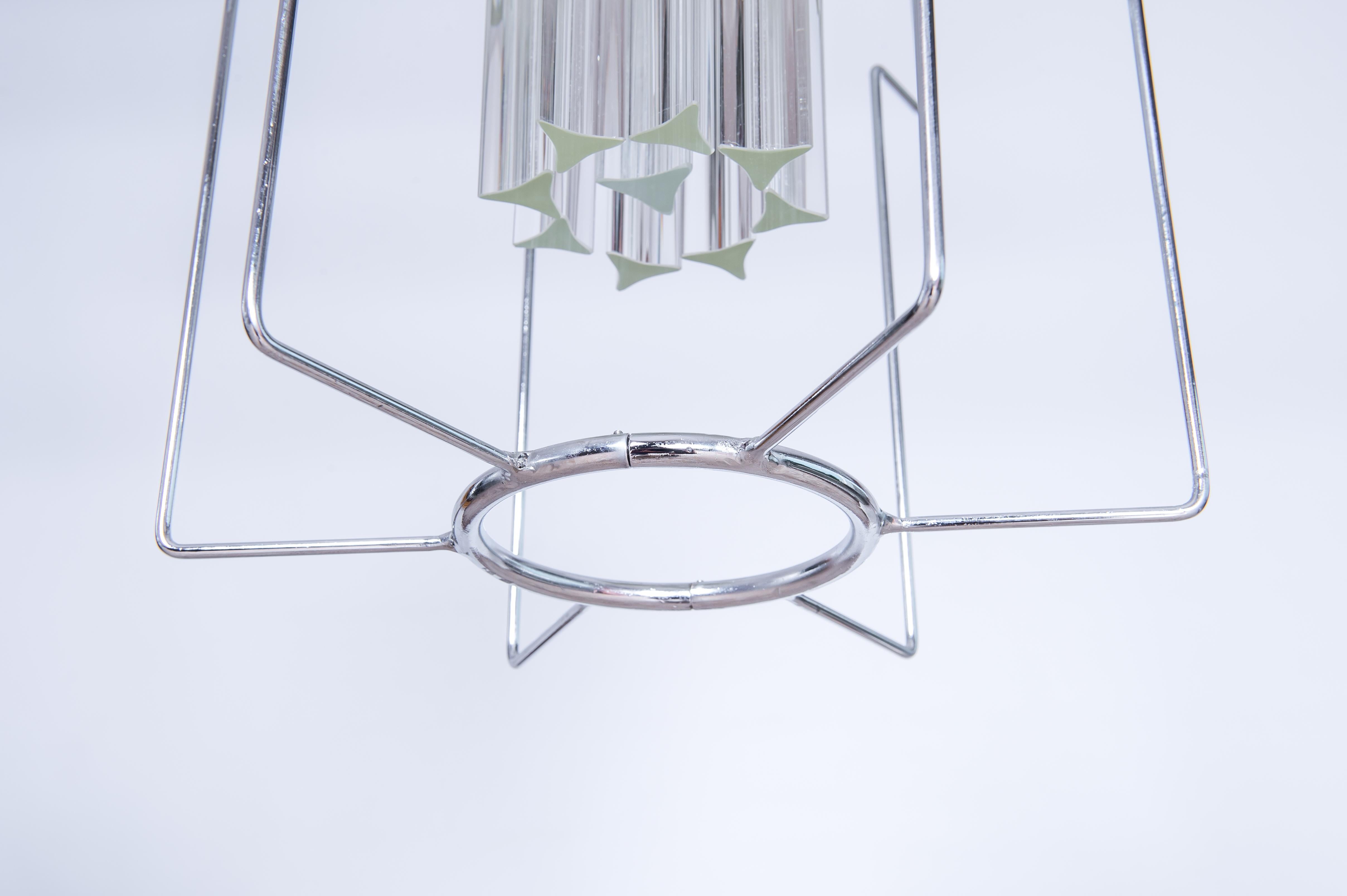 Lustre vénitien minimaliste avec éléments en forme de trièdre en verre de Murano, Italie Neuf - En vente à Villaverla, IT