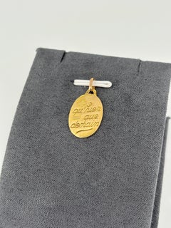 Minimalist Vintage Augis 18-Karat Gold Love Token