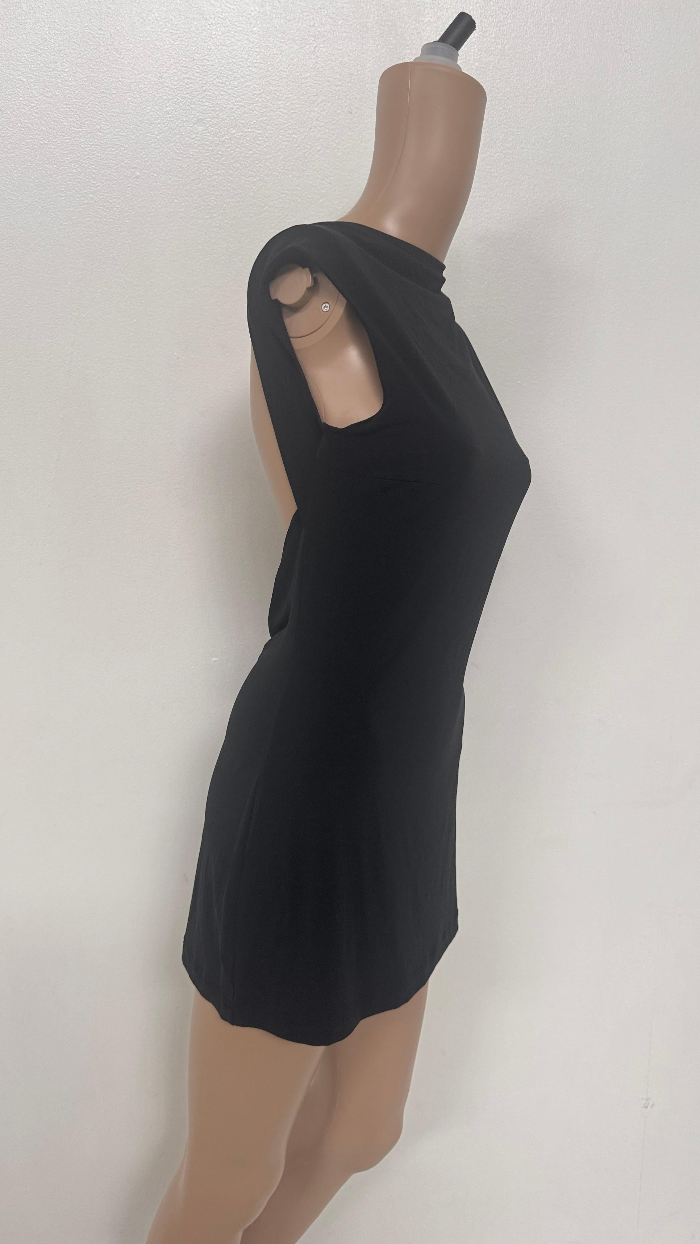 Minimalist Vintage Plein Sud Black Stretch Dress with Open Back In Good Condition In Milano, IT