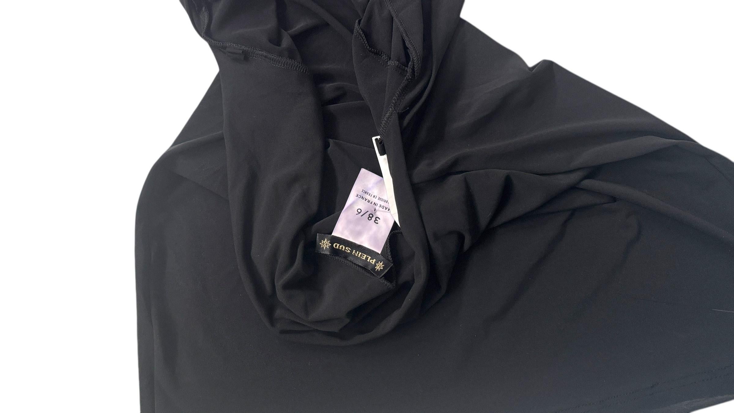 Minimalist Vintage Plein Sud Black Stretch Dress with Open Back 4
