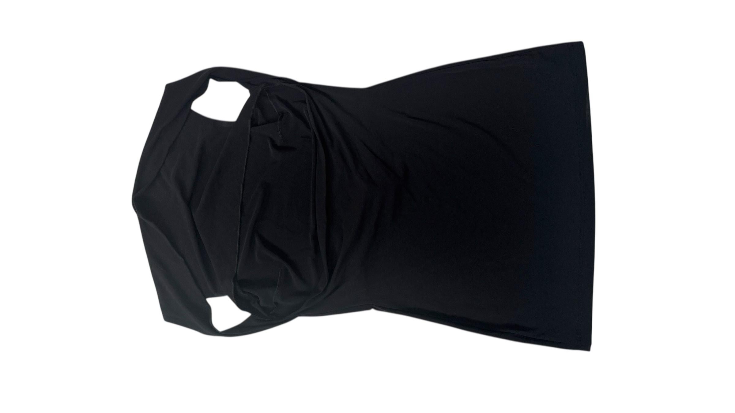 Minimalist Vintage Plein Sud Black Stretch Dress with Open Back 5