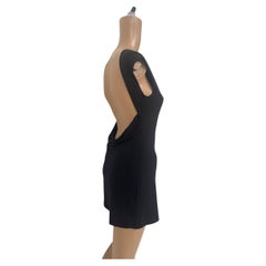 Minimalist Vintage Plein Sud Black Stretch Dress with Open Back