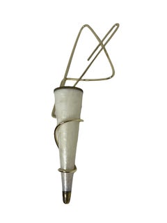 Minimalist Wall Vase Brass & Bakelite Mid-Century Modern Wall Decoration, 1950s