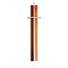 daystar designs Minimalist Walnut and Aluminum Crucifix / Cross