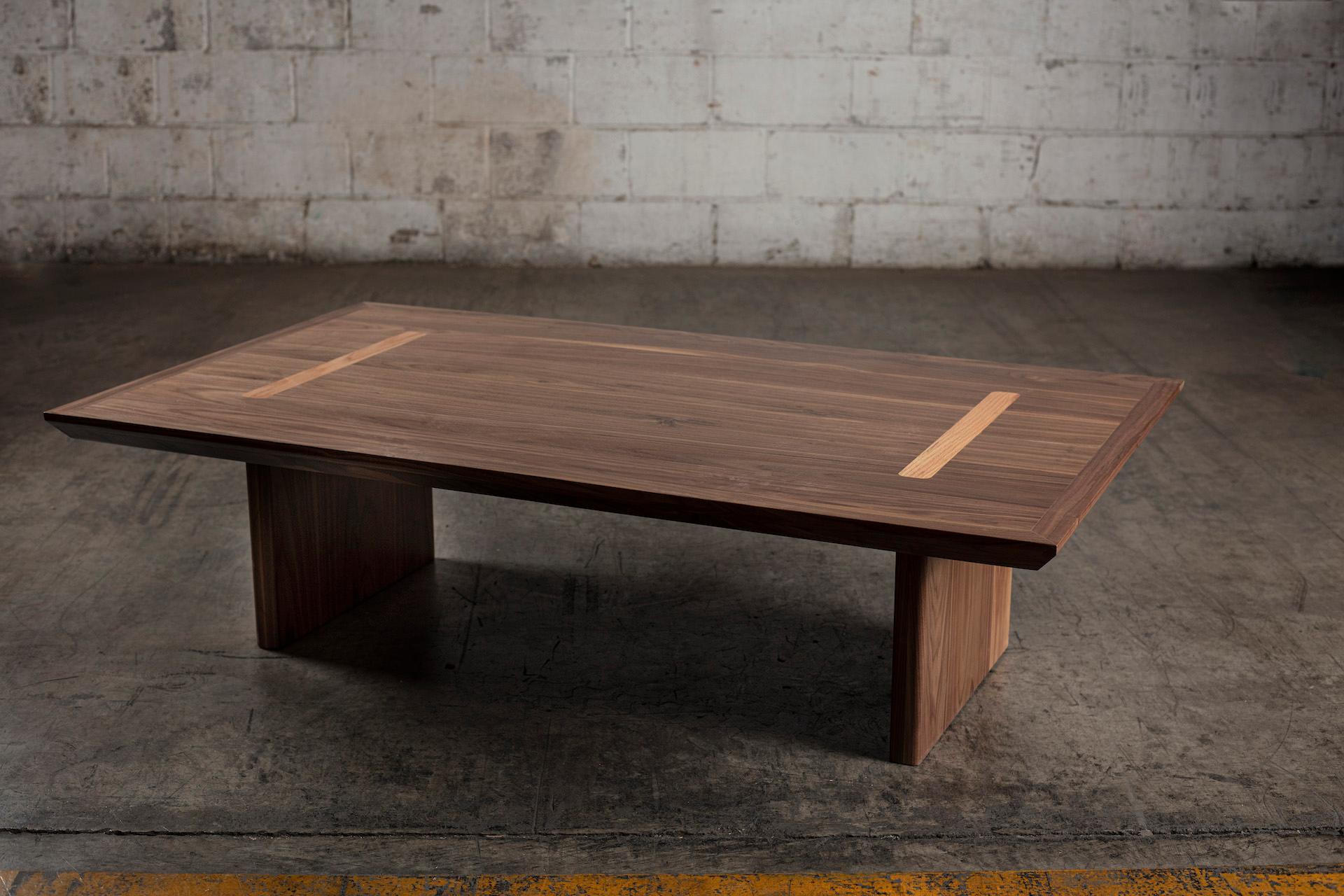 natural walnut coffee table