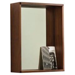 Minimalist walnut mirror small