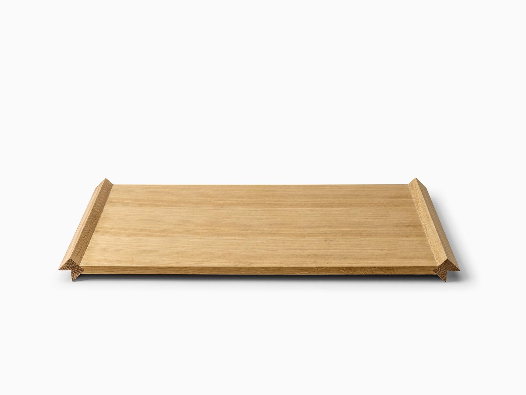Contemporary Minimalist Walnut Wood Tray For Sale