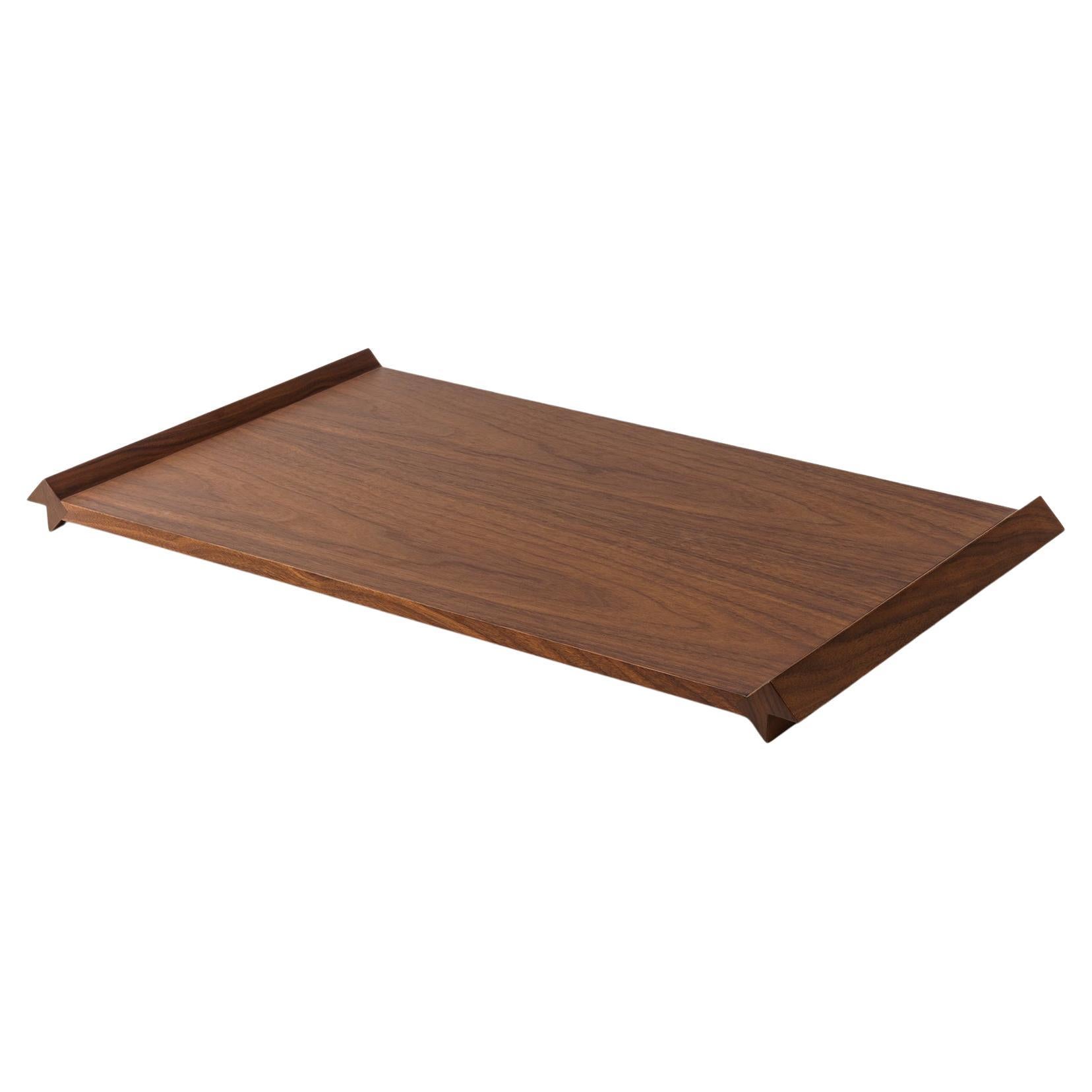 Minimalist Walnut Wood Tray For Sale