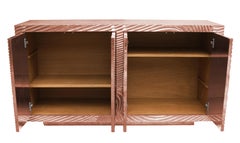 Minimalist Wave Credenza – Sculpted Metal Sideboard, Buffet, 60"