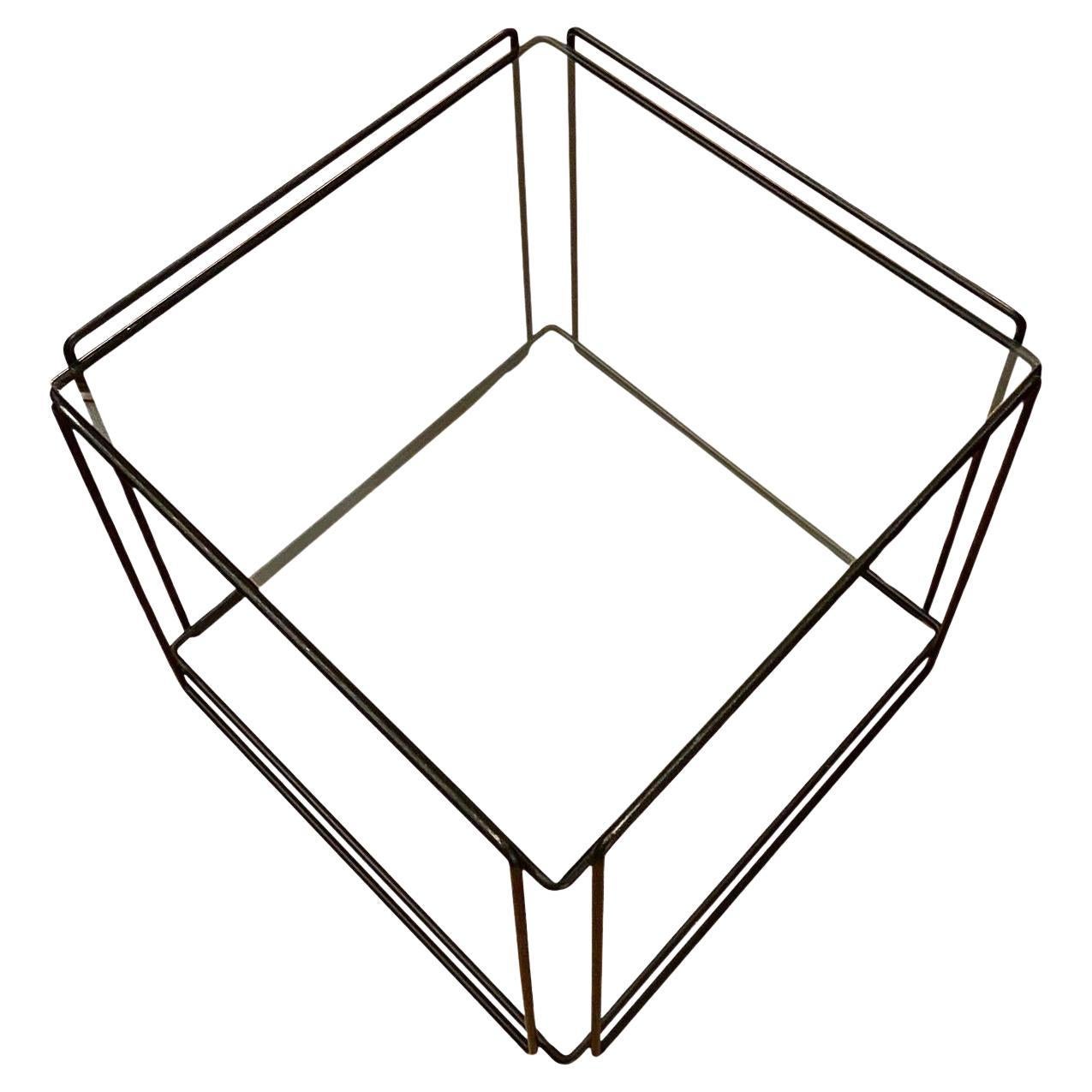 Metal Cube End Table by Max Suaze for Attro (France) For Sale