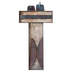 Minimalist Welded Steel Wall Sculpture by Jim Rose, 2011