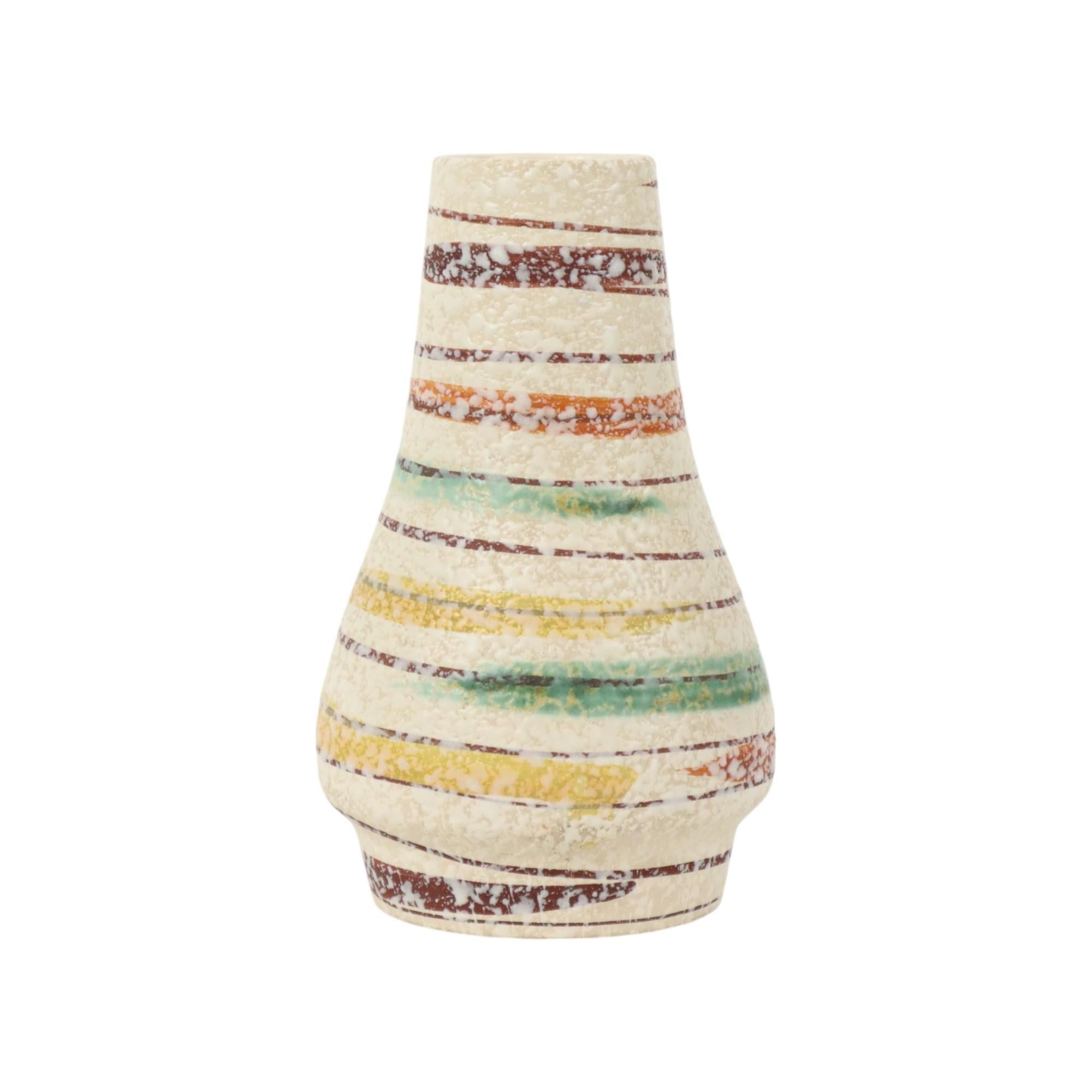 Glazed Minimalist West Germany Vase Fifties Bay 270-17 For Sale