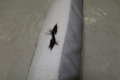 Zabihi Collection White Black Blue Green Blush Wool Vintage Turkish Kilim Pillow