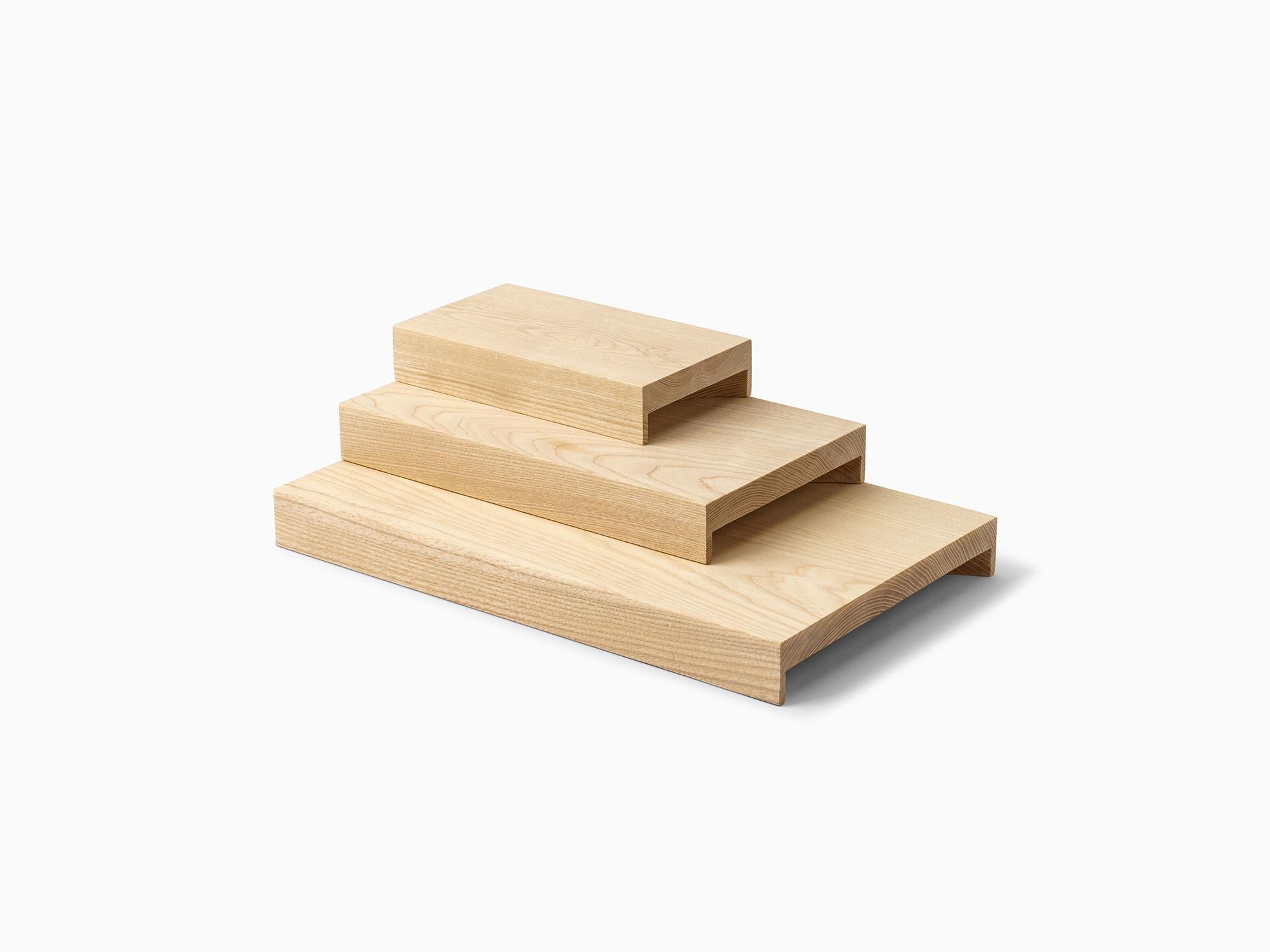 Modern Minimalist Wood Tray Large For Sale