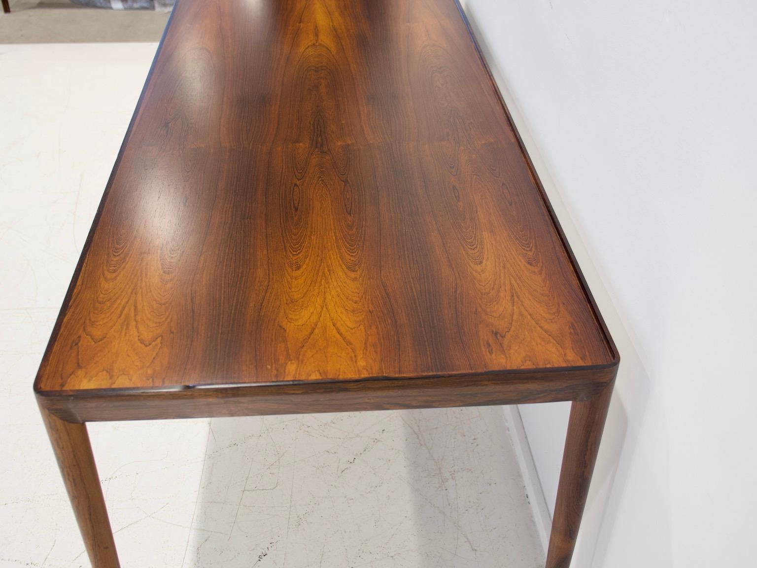 Minimalist Wooden Desk with Raised Edge by Erik Riisager Hansen 4