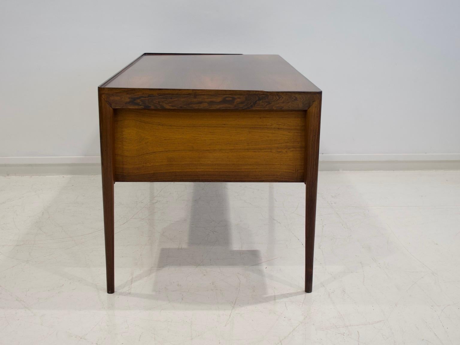 Minimalist Wooden Desk with Raised Edge by Erik Riisager Hansen 7