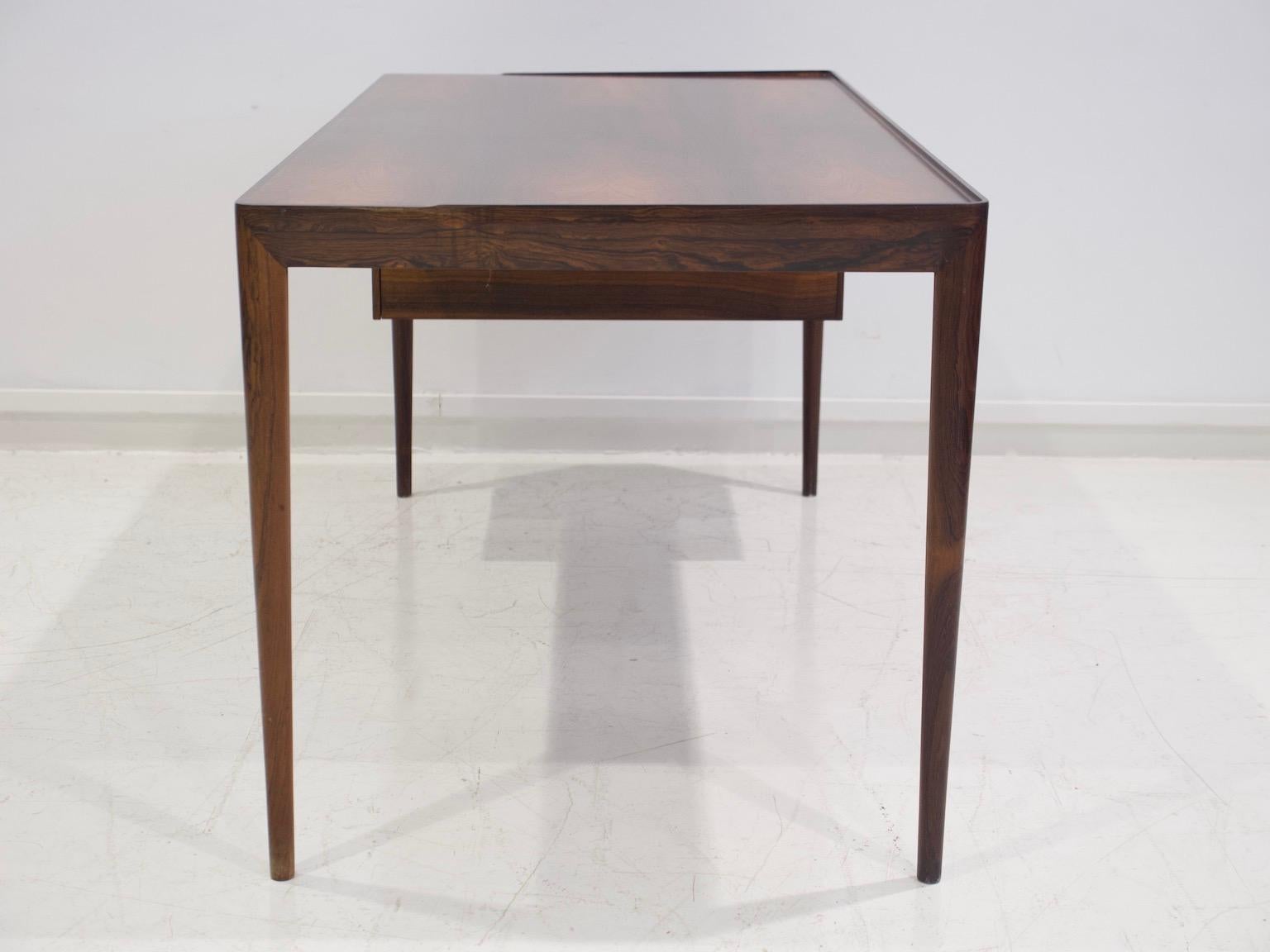 Minimalist Wooden Desk with Raised Edge by Erik Riisager Hansen 11