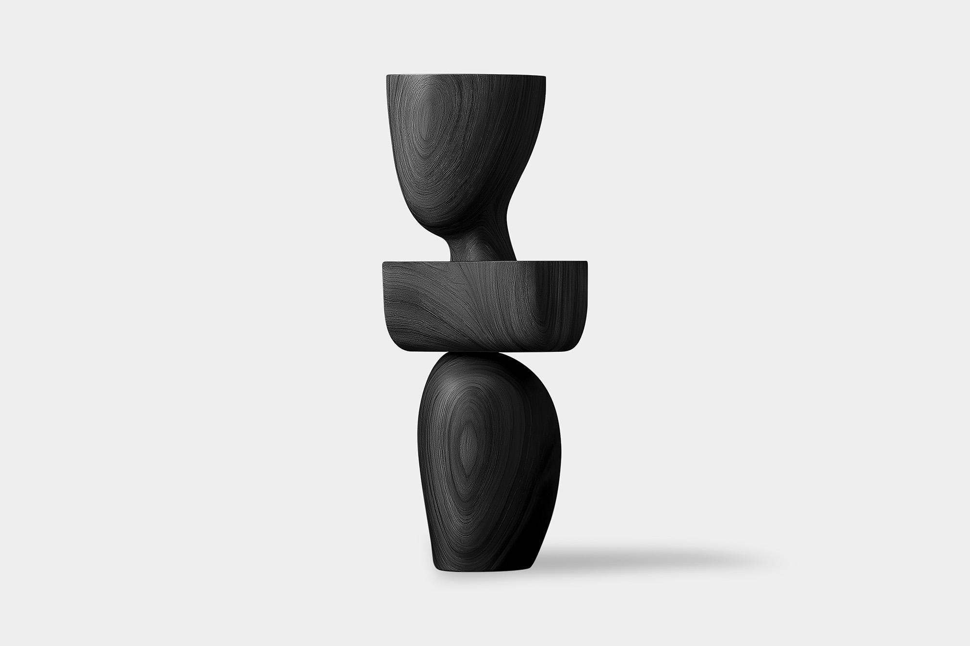 Mexican Minimalist Wooden Sculpture Lull No85 – Handcrafted by NONO for Interior Design For Sale