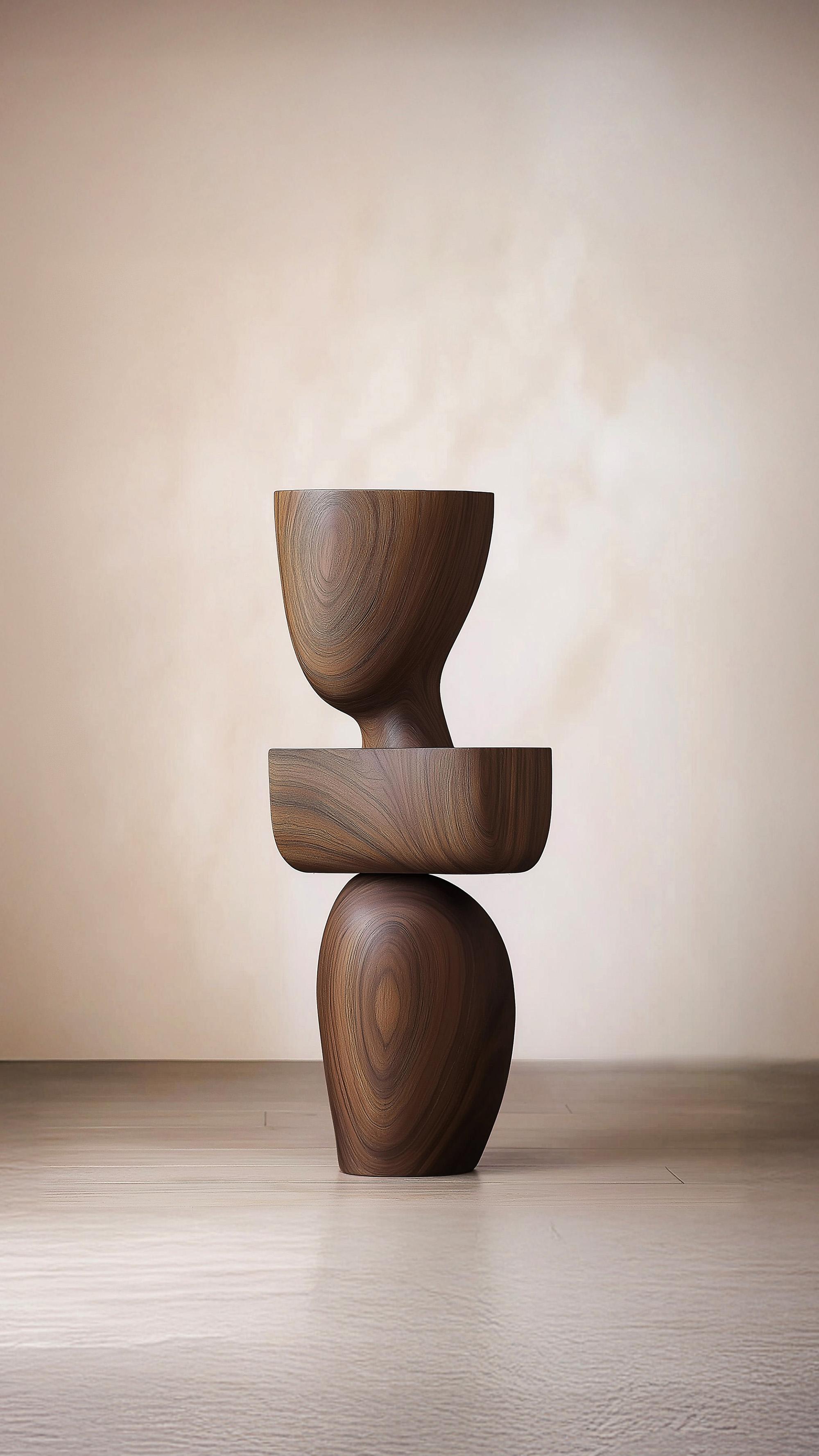 Minimalist Wooden Sculpture Lull No85 – Handcrafted by NONO for Interior Design In New Condition For Sale In Ciudad de México, CDMX