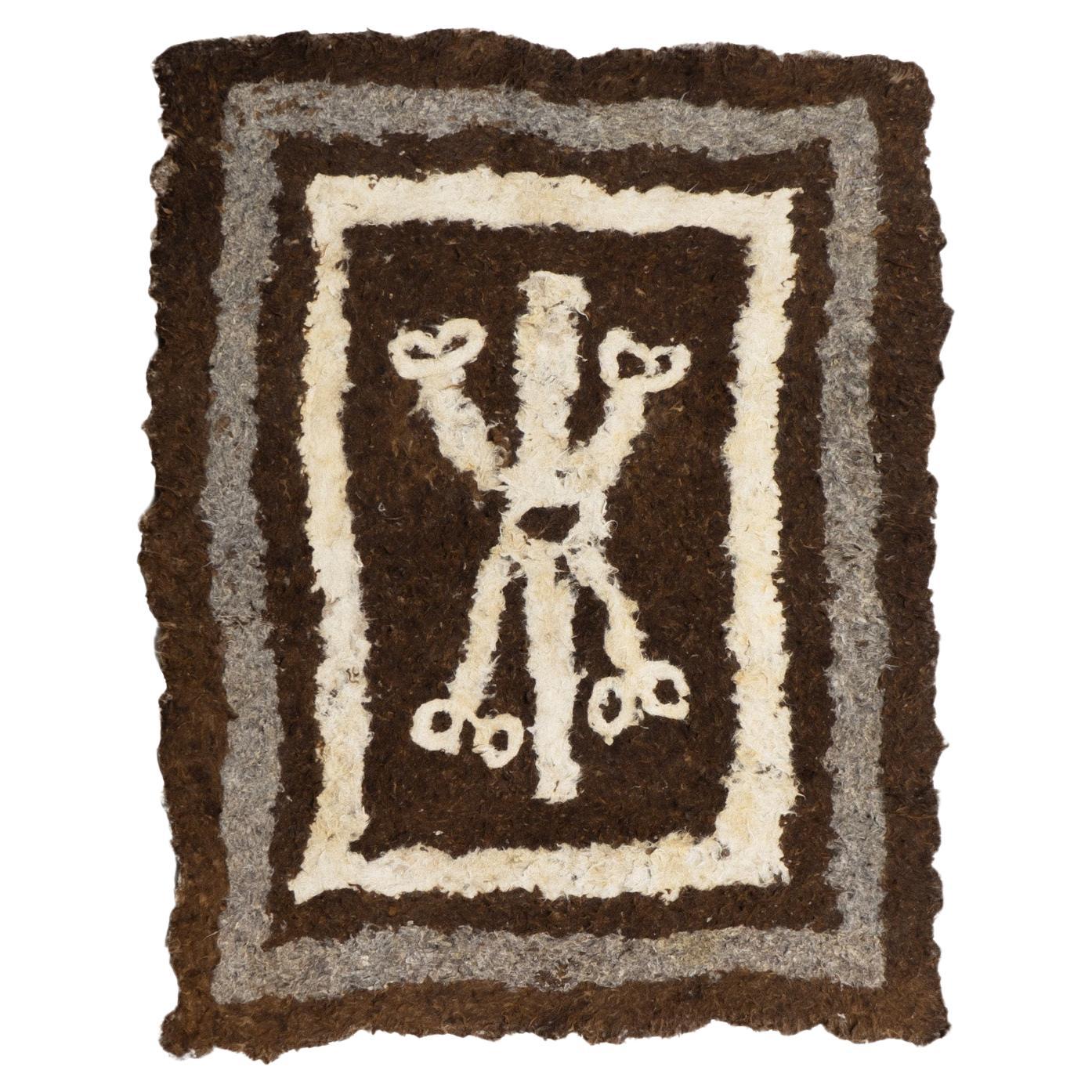 Minimalist Woolen Namad Felt, 19th Century – Afghanistan
