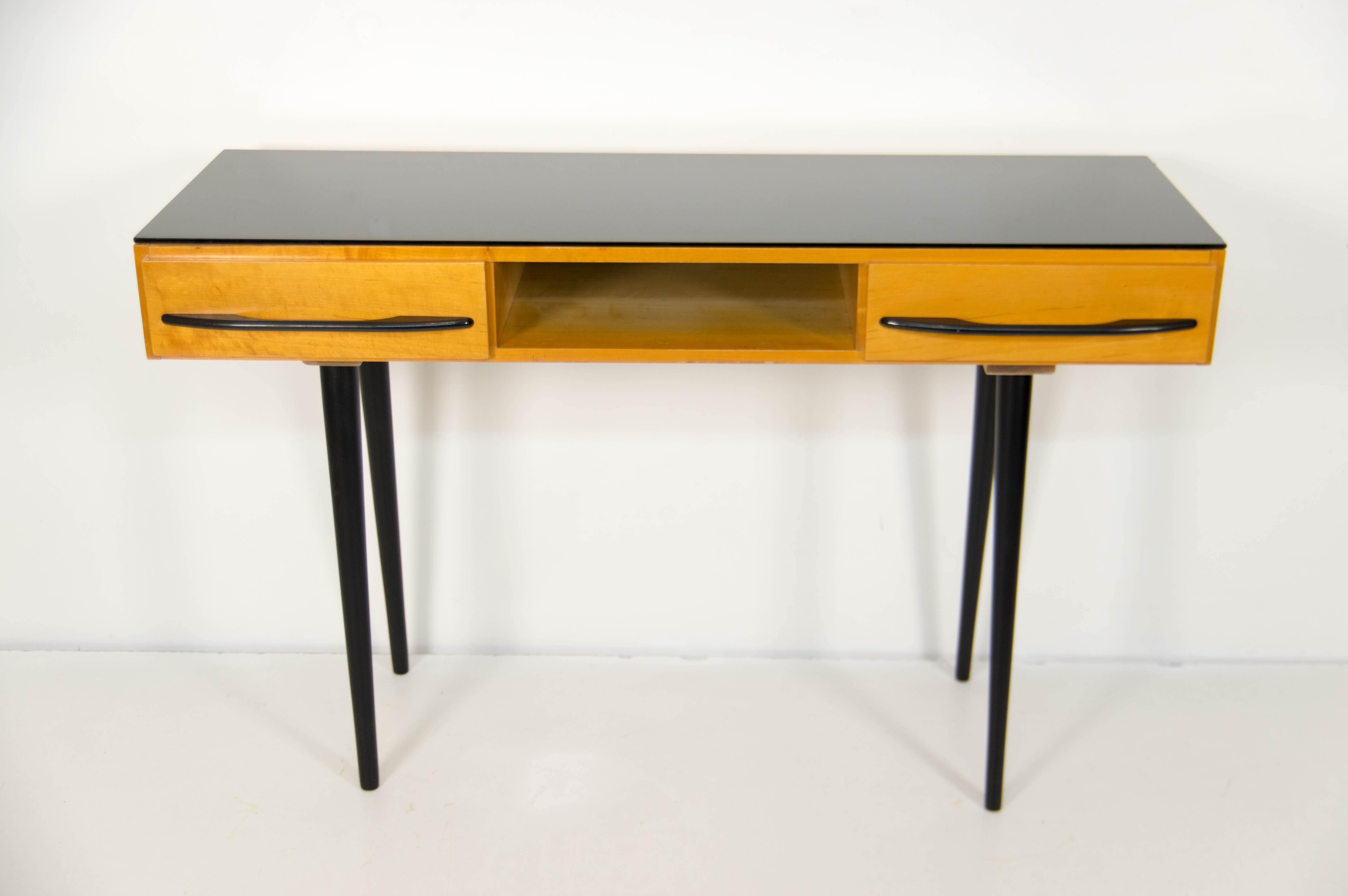 Mid-Century Modern Minimalist Writing Desk or Dressing Table by M. Pozar for UP Zavody 1960s For Sale