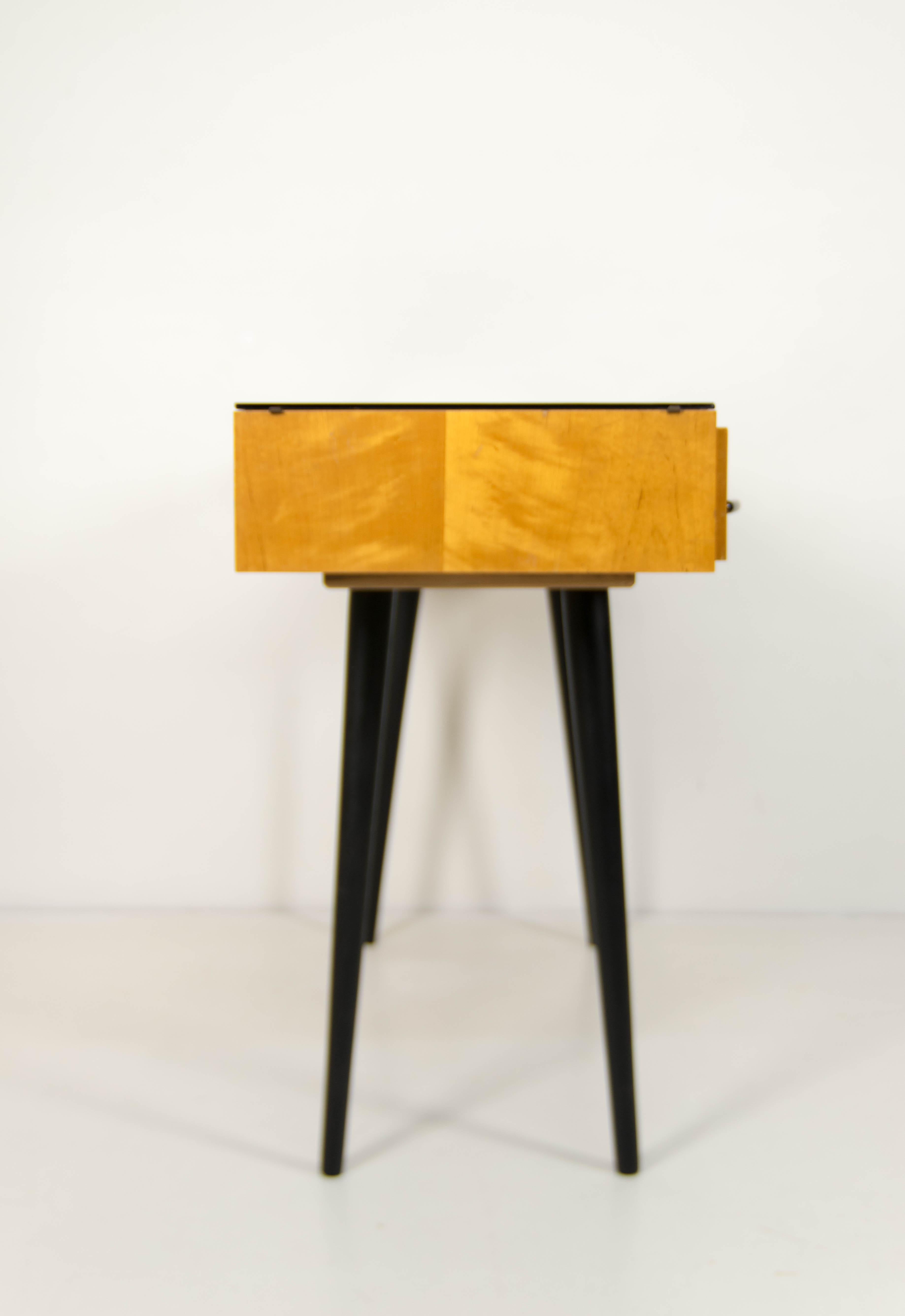 Czech Minimalist Writing Desk or Dressing Table by M. Pozar for UP Zavody 1960s For Sale
