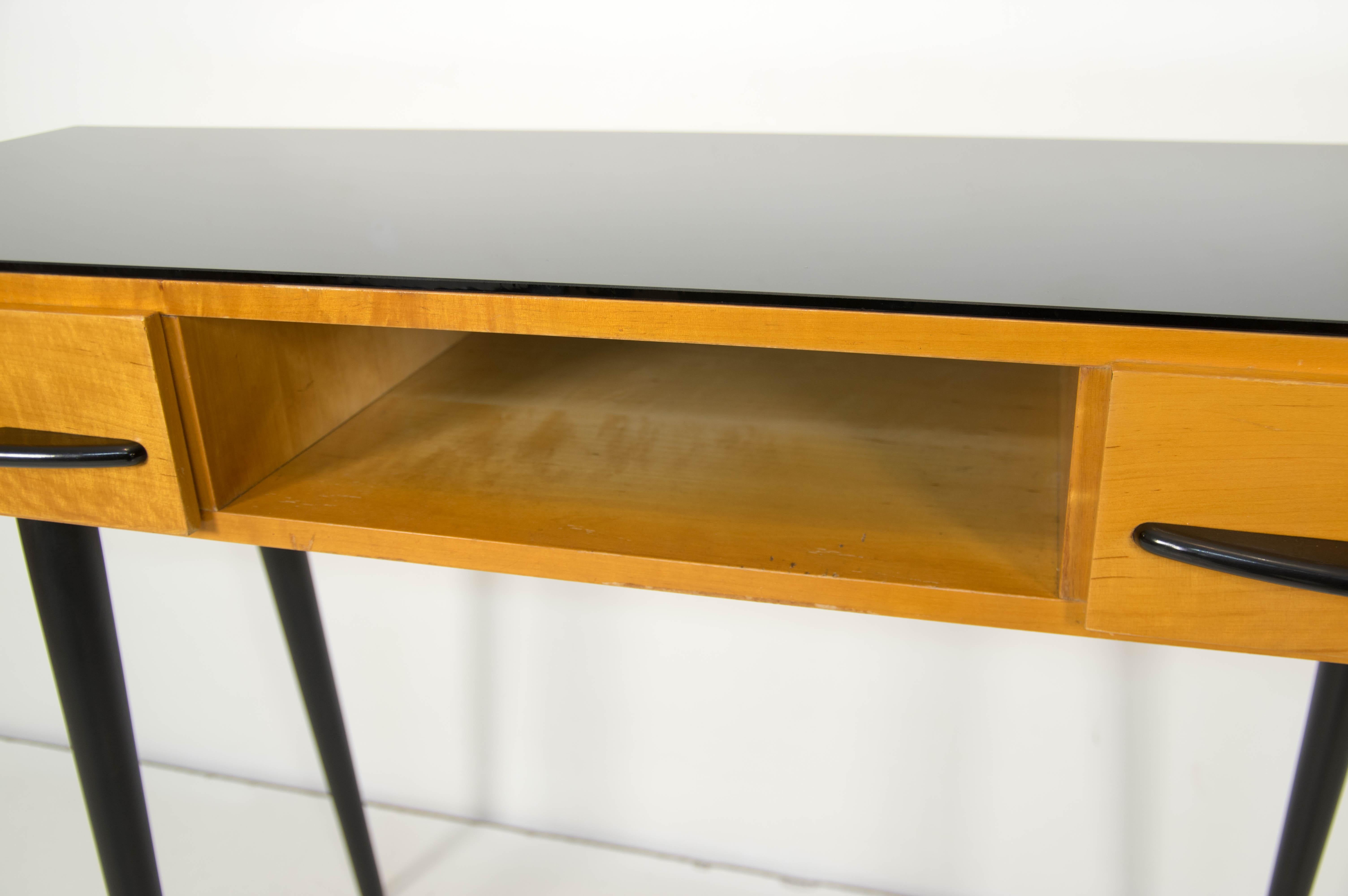 Minimalist Writing Desk or Dressing Table by M. Pozar for UP Zavody 1960s For Sale 1