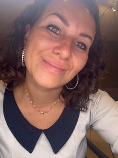 Minimalist yellow gold cross necklace 14KT gold