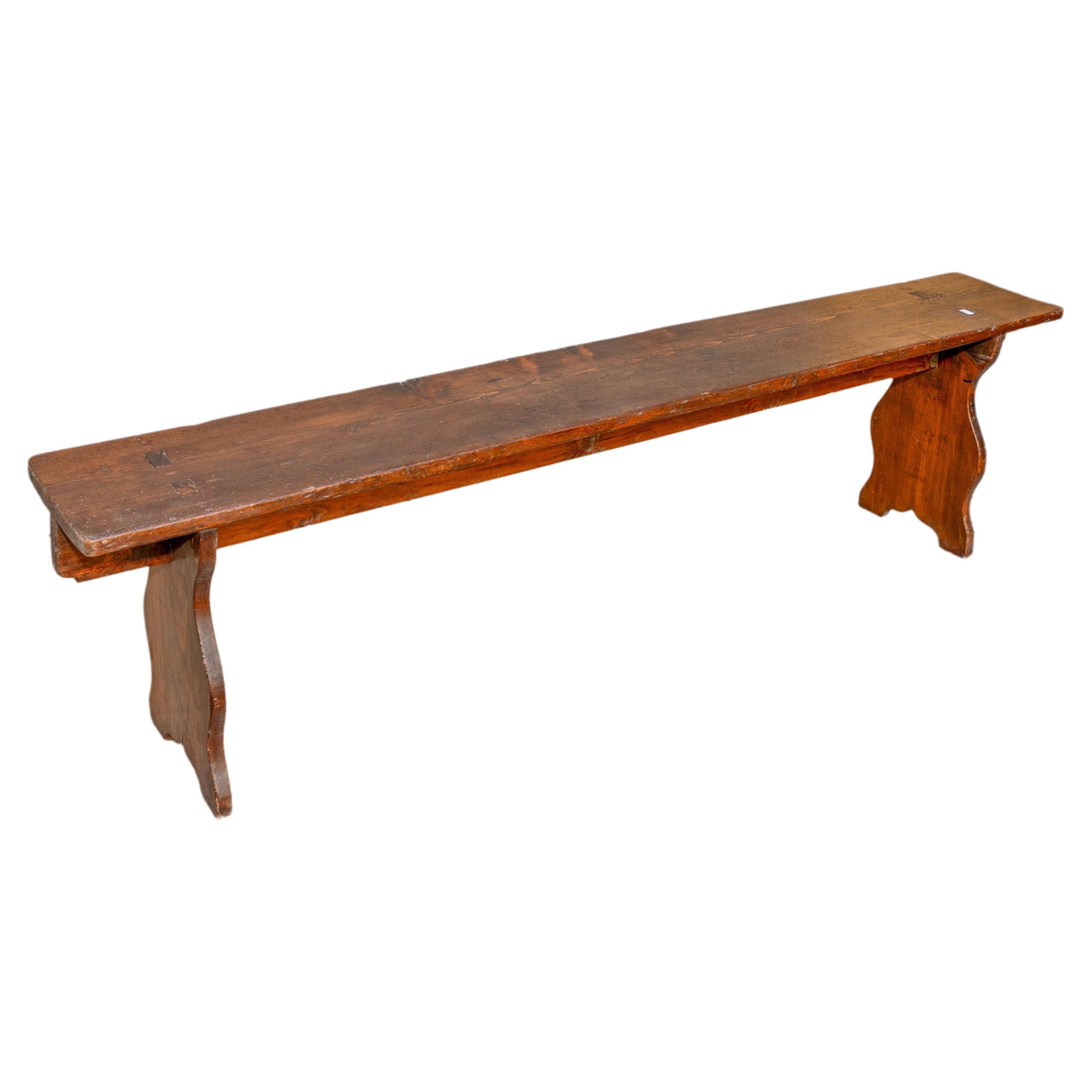 Minimalist Old Italian Simple Bench For Sale