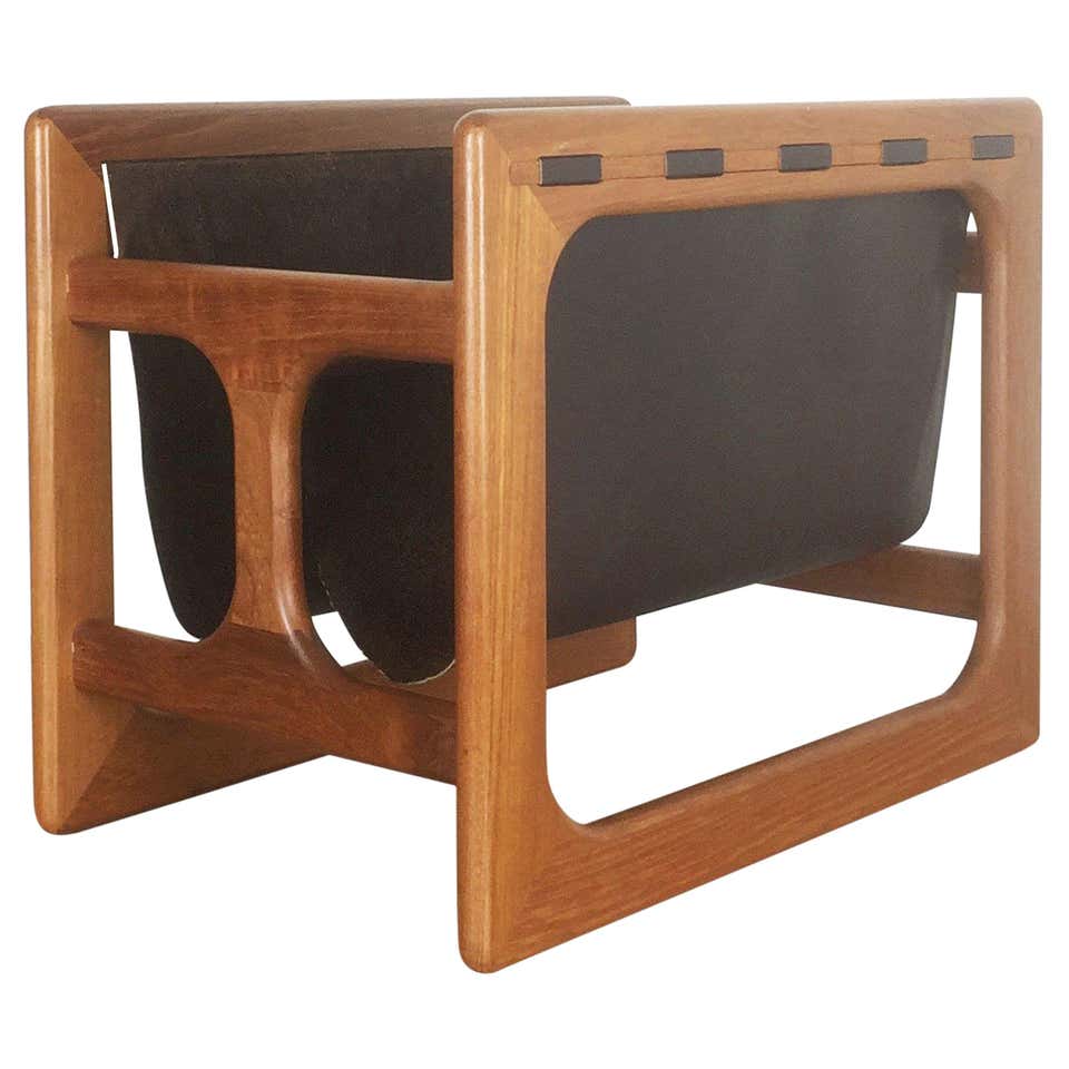 Minimalistic 1970s Danish Teak Magazine Rack Design Made by Salin ...