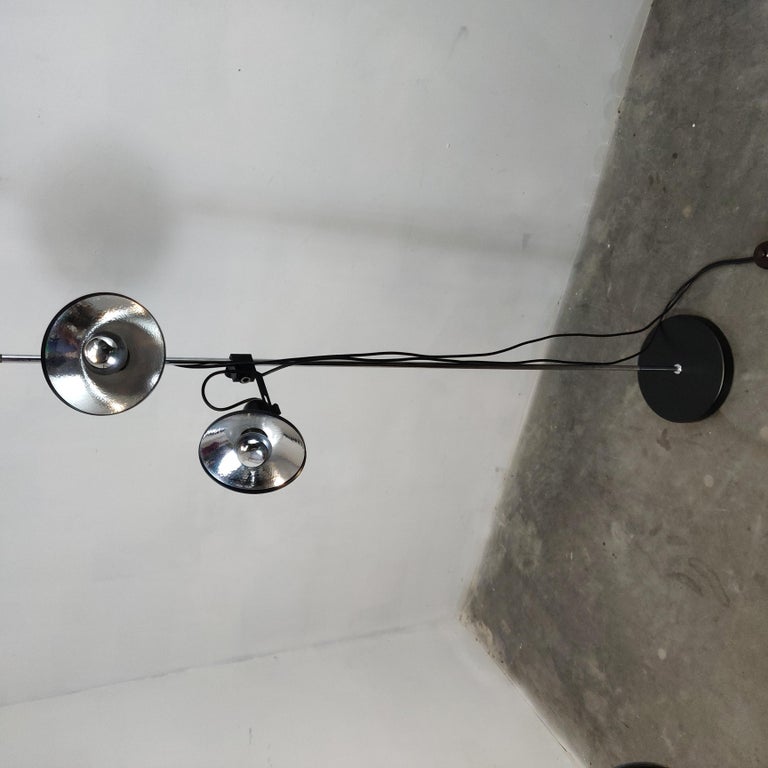 Minimalistic 2 Spotlight Floor Lamp by Niek Hiemstra for Evolux, 1970s For Sale 2