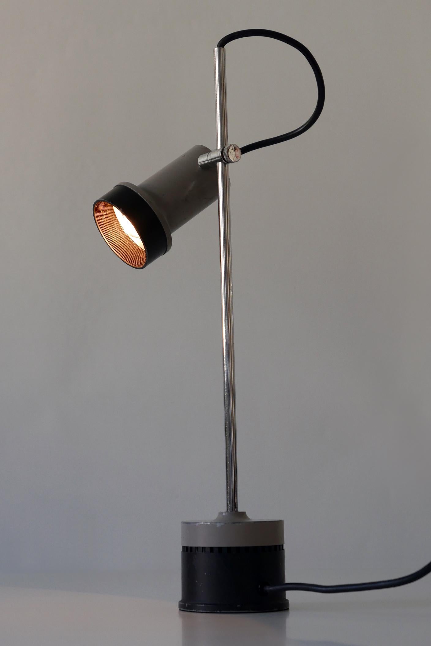 Mid-20th Century Minimalistic Adjustable Mid-Century Modern Table Lamp Desk Light, 1960s, Germany