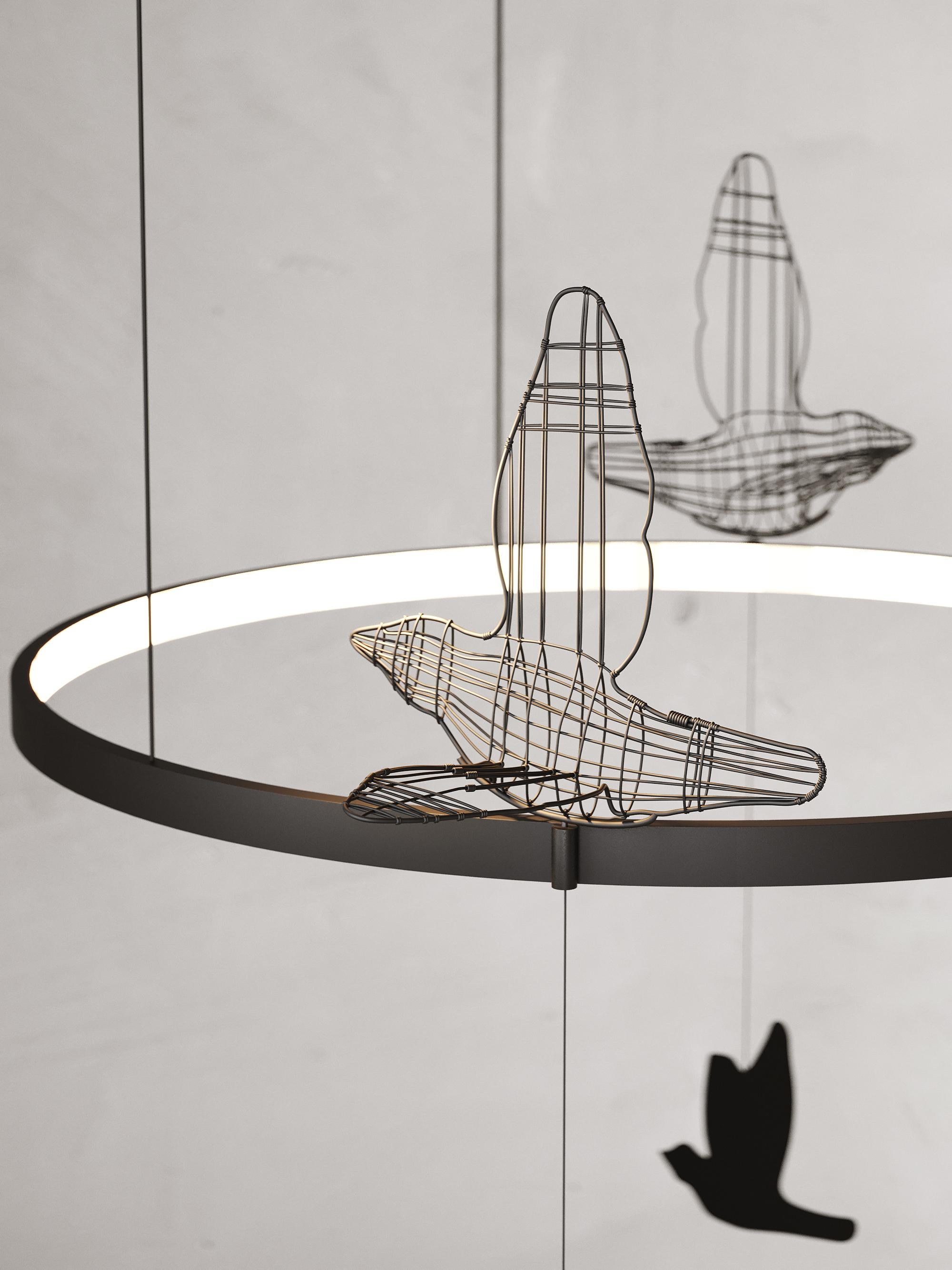 Moderne Plafonnier minimaliste « Light Shadows » avec décoration d'animaux en vente