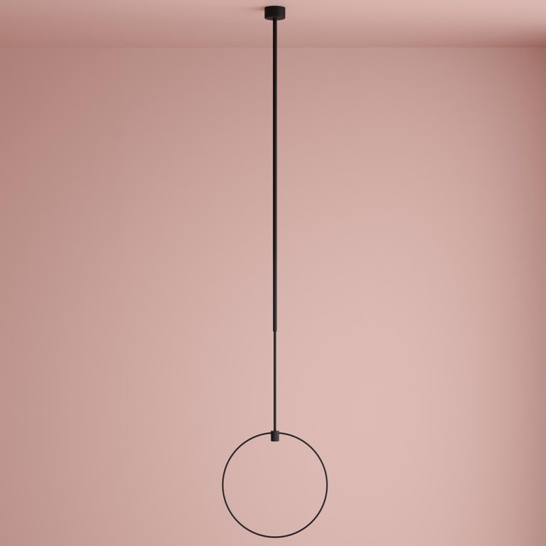 Minimalistic Chandelier Lamp “Holder”, Modern Stainless Steel Lighting
