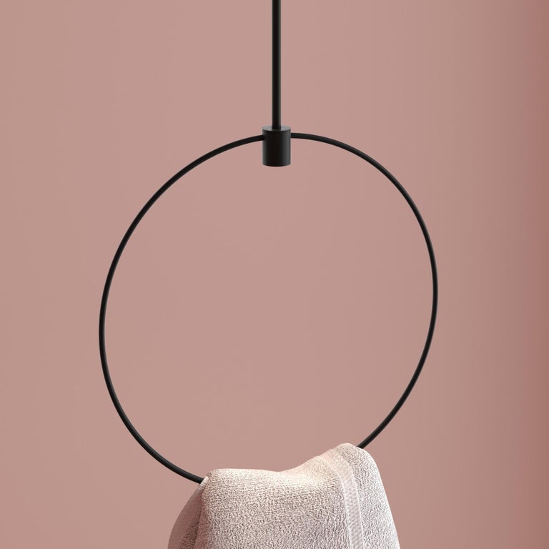 Minimalistic Chandelier Lamp “Holder”, Modern Stainless Steel Lighting