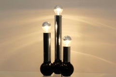 Minimalistic Chrome Targetti Sankey Table Light, Italy, 1970s