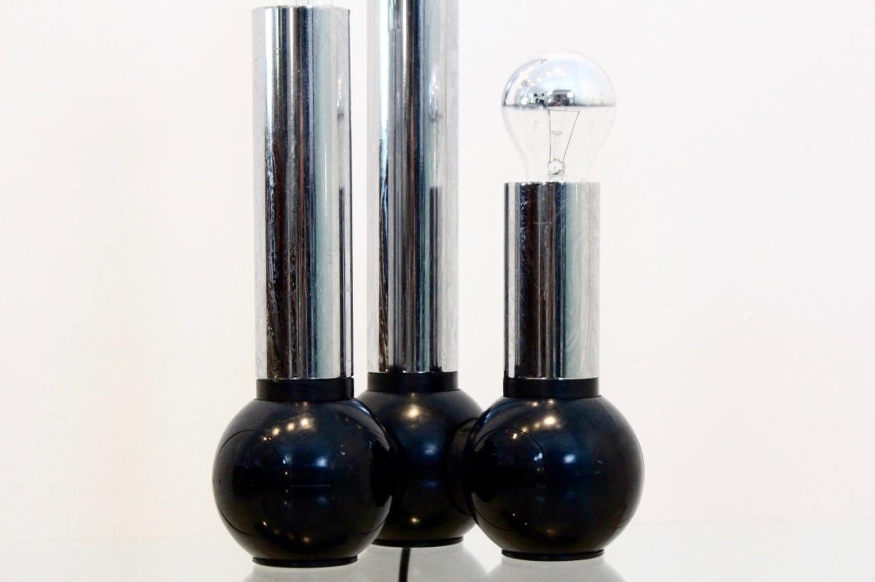 20th Century Minimalistic Chrome Targetti Sankey Table Light, Italy, 1970s For Sale