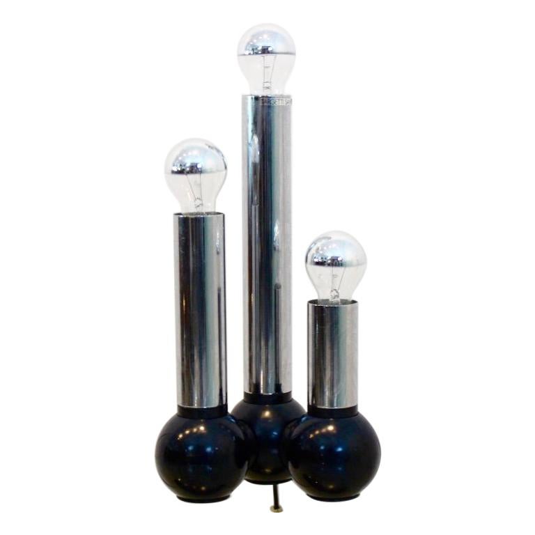 Minimalistic Chrome Targetti Sankey Table Light, Italy, 1970s For Sale