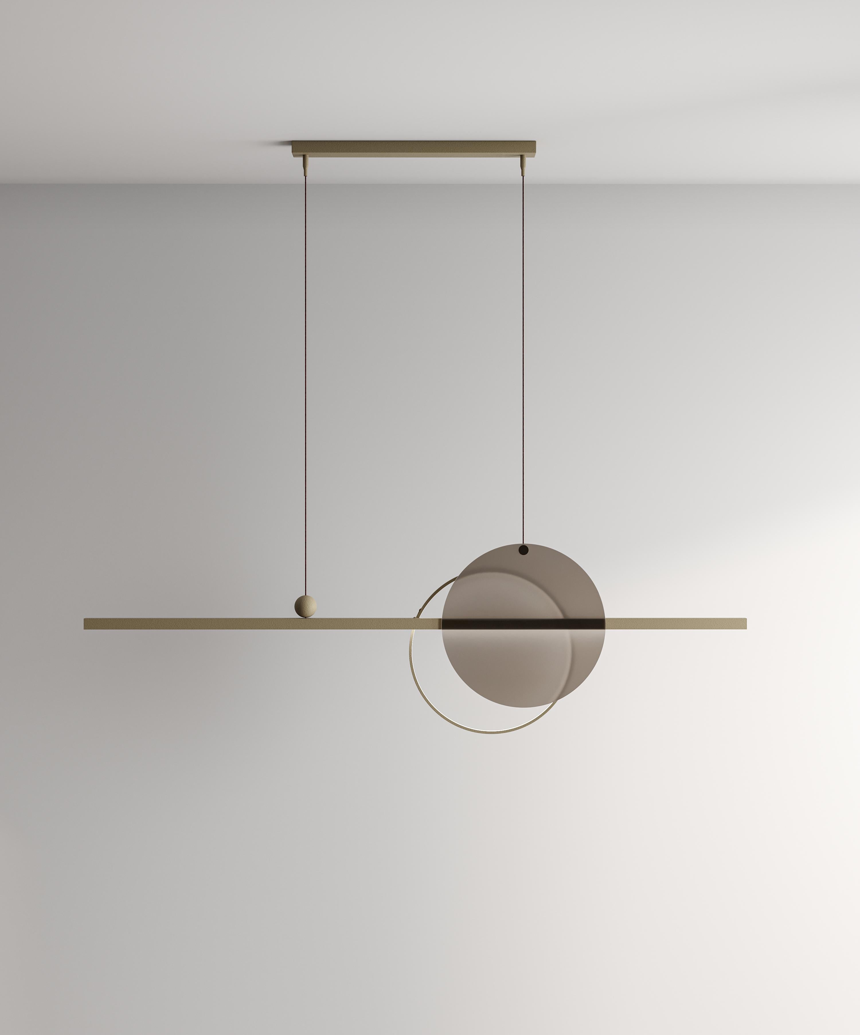 Minimalistic Ceiling Lamp Mid glass-1200, Glass Edition, Modern Style In New Condition For Sale In Vilnius, LT