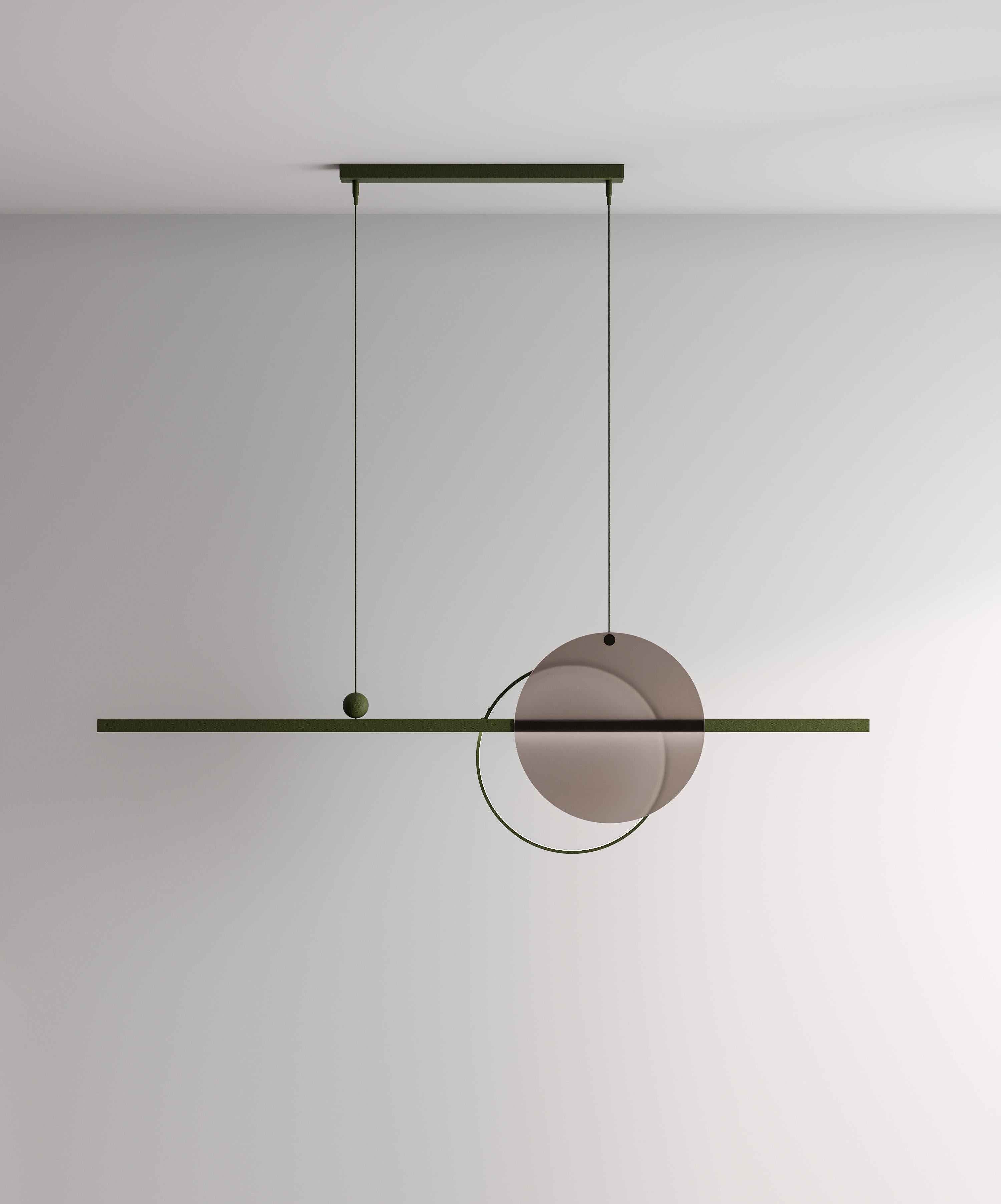 Contemporary Minimalistic Ceiling Lamp, Glass Edition, Modern Style For Sale