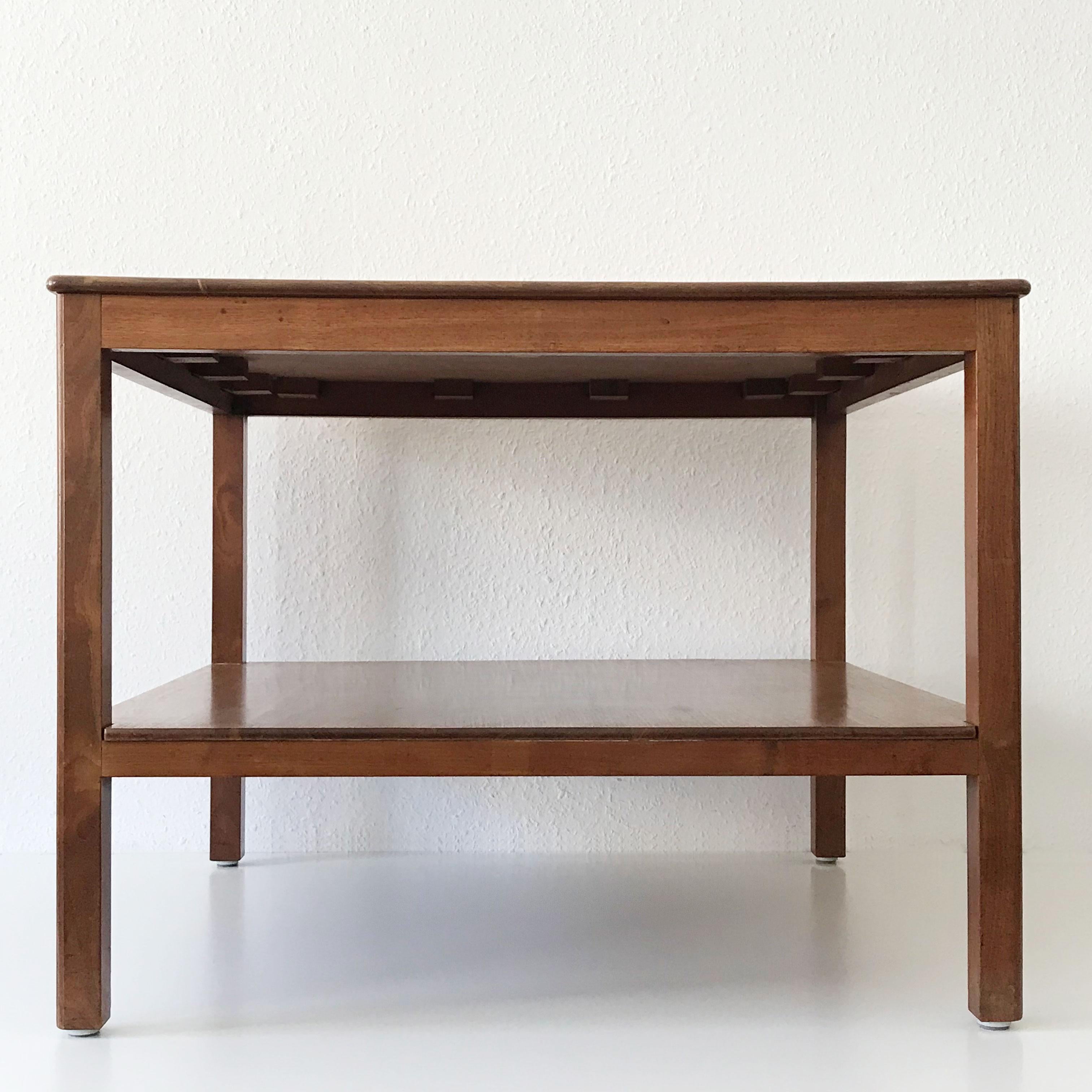 Bauhaus Minimalistic Coffee Mahogany Table by Kaare Klint for Rud Rasmussen Denmark 1934 For Sale