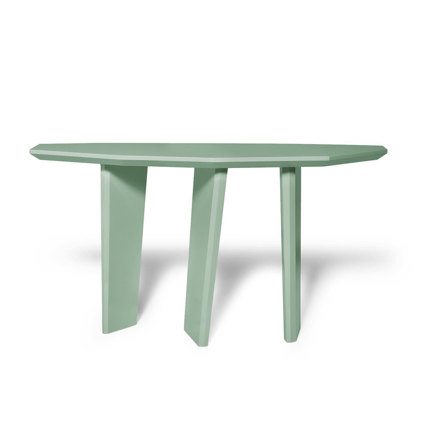 Contemporary Minimalistic Console Table Lacquered in Glossy Finish For Sale