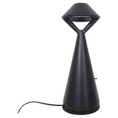 Minimalistic Design Black Ceramic Table Light, 1980's