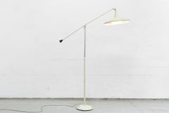 Minimalistic Floor Lamp Giso 6350 Panama Lamp by Wim Rietveld, 1957