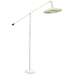 Minimalistic Floor Lamp Giso 6350 Panama Lamp by Wim Rietveld, 1957