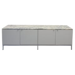 Minimalistic Freestanding  Four Doors Florence Knoll Marble Top Sideboard, 1961 