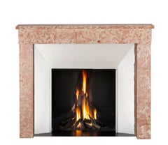 Minimalistic French Modern Chic Marble Stone Fireplace Surround