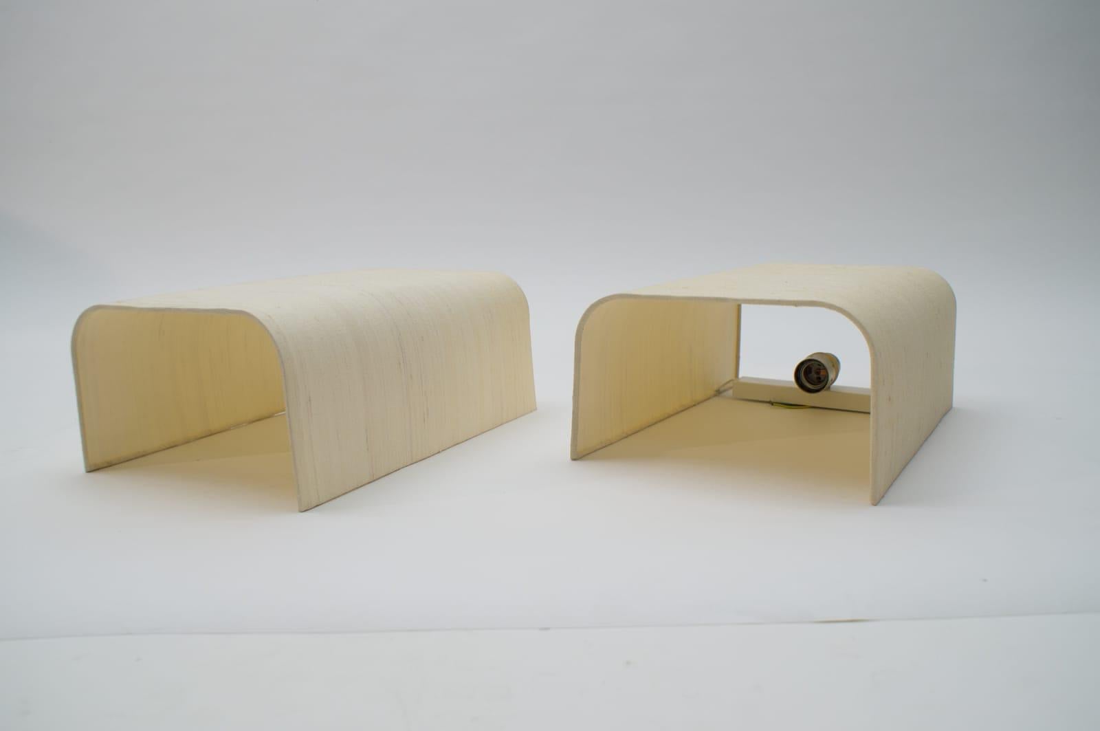 Minimalistic Huge Fabric Lampshade Wall Lamps from Staff Leuchten, 1960s For Sale 7