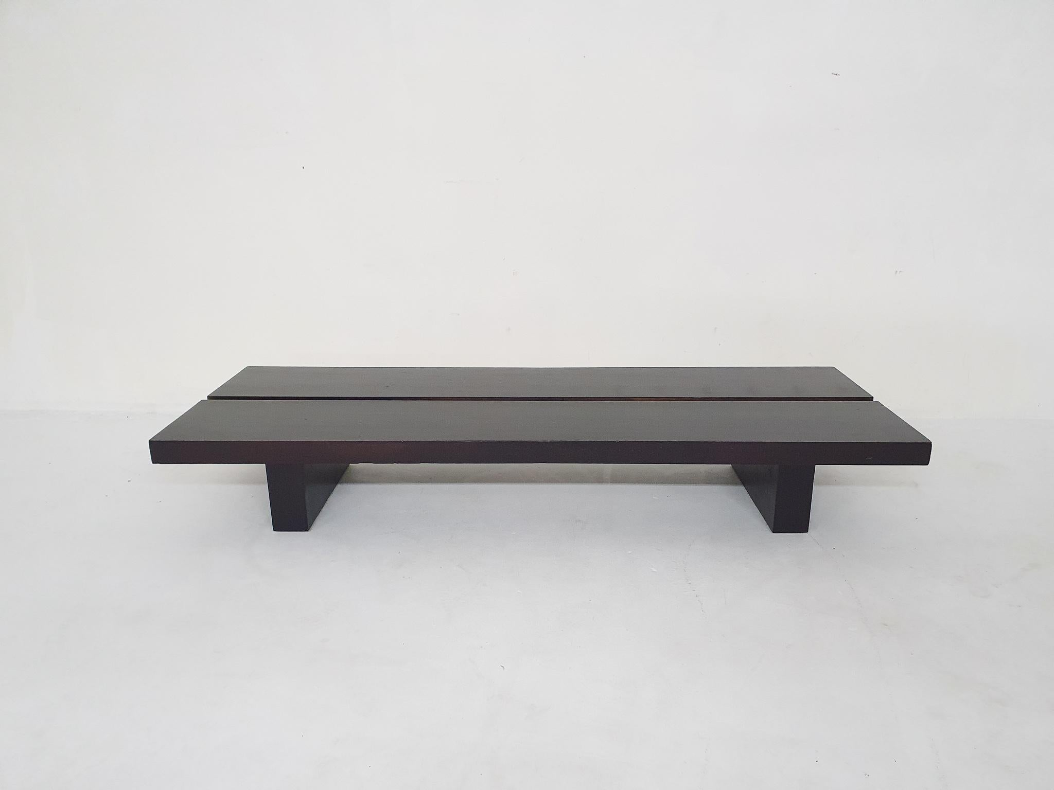 Minimalistic Japandi Bench or Coffee Table, the Netherlands, 1970s In Good Condition For Sale In Amsterdam, NL