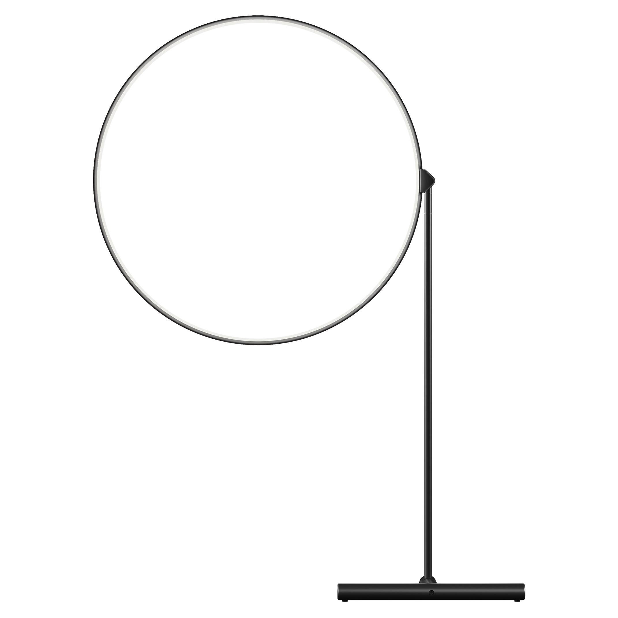Minimalistic Kundalini Dabi Poise Led Matt Black Table Lamp For Sale